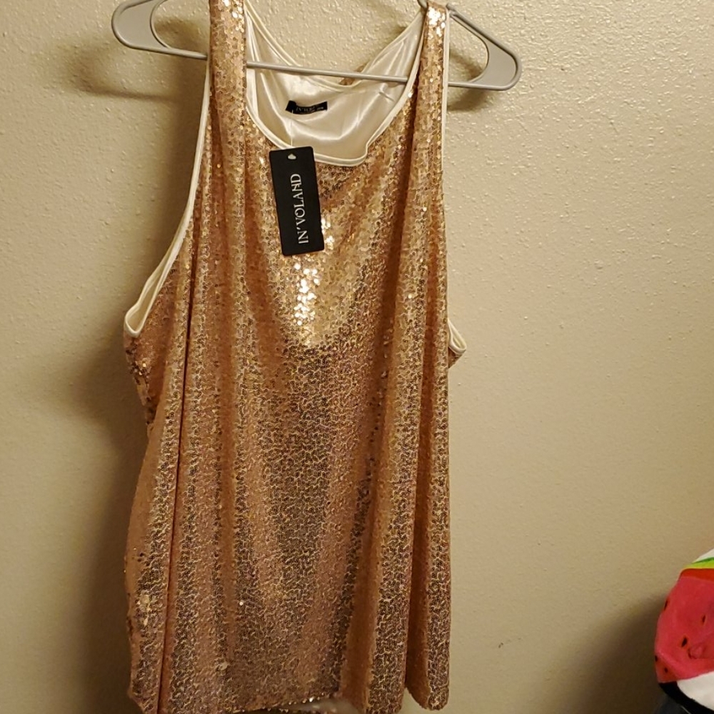 Sequin tank top